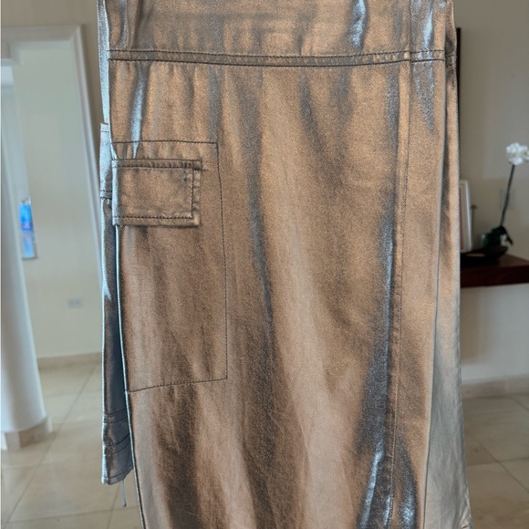 Zara Metallic Silver Cargo Pants - Picture 3 of 5